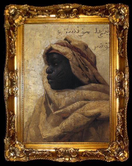 framed  Peder Monsted Portrait of a Nubian, ta009-2